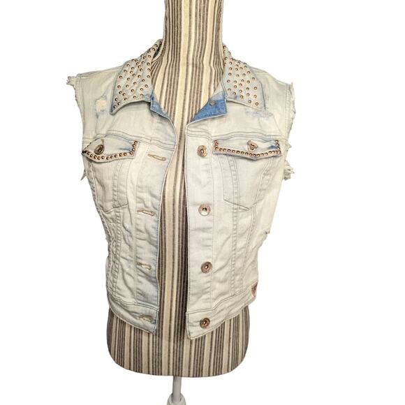 Vintage Guess denim vest size S - Picture 2 of 5